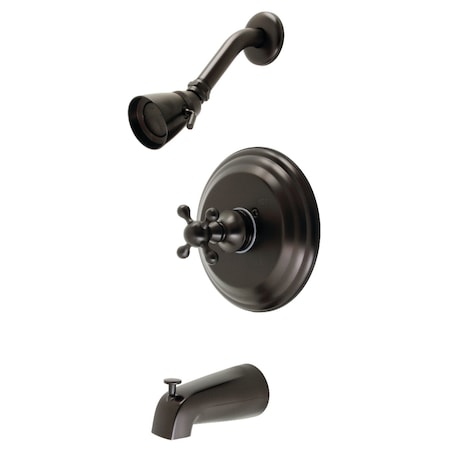 Kingston Brass Tub and Shower Faucet, 3, Wall Mount, Oil Rubbed Bronze KB2635KX